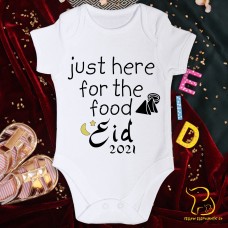 Eid 2021 - Just Here For The Food Baby Bodysuit