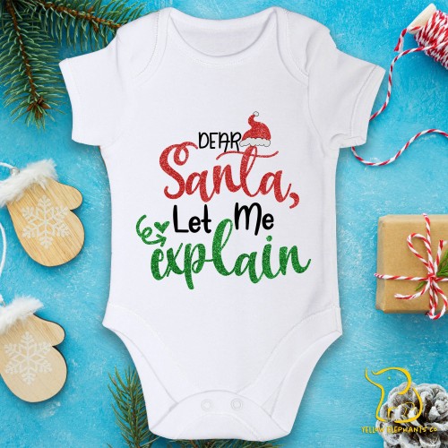 Dear Santa, Let Me Explain Baby Bodysuit - Christmas