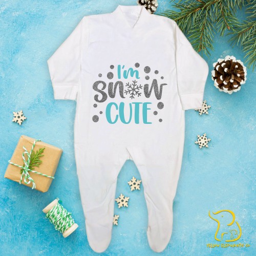 I'm Snow Cute Baby Sleepsuit - Christmas