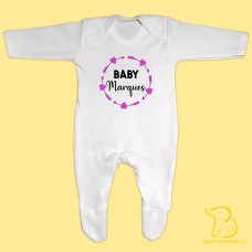 Custom Baby Name/Surname Baby Sleepsuit - Personalised