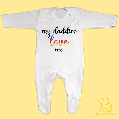 My Daddies Love Me Baby Sleepsuit - Pride, LGBTQ+