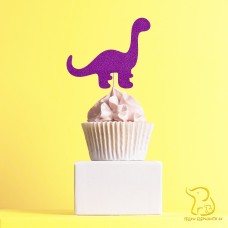 Dinosaur Cupcake Topper, 23 colours available - Glitter / Metallic / Holographic / Mirror
