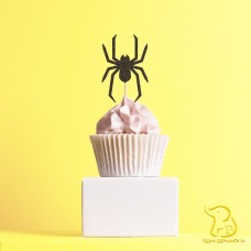 Spider Cupcake Topper, 23 colours available - Glitter / Metallic / Holographic / Mirror