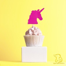 Unicorn Cupcake Topper, 23 colours available - Glitter / Metallic / Holographic / Mirror