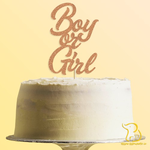 Boy or Girl Cake Topper, 23 colours available, Gender Reveal, Baby Shower