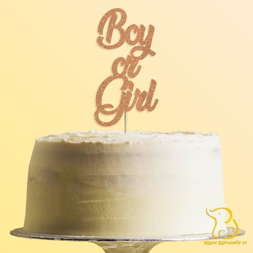 Boy or Girl Cake Topper, 23 colours available, Gender Reveal, Baby Shower