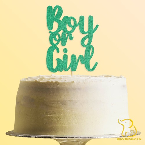 Boy or Girl Cake Topper, 23 colours available, Gender Reveal, Baby Shower