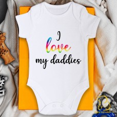 I Love My Daddies Baby Bodysuit - Rainbow, Pride