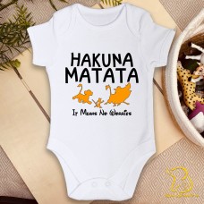 Hakuna Matata, It Means No Worries Baby Bodysuit - Disney Lion King