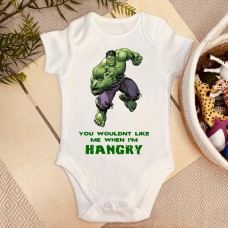 You Wouldn't Like Me When I'm Hangry Baby Bodysuit - Hulk