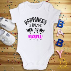 Custom Happiness Is Having You As My Nani (any relation) Baby Bodysuit