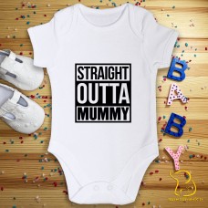 Straight Outta Mummy Bodysuit, Newborn, New Parents, Gift