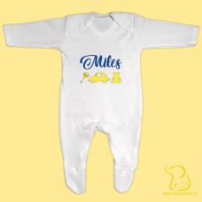 Custom Baby Name and Toys Baby Sleepsuit - Personalised
