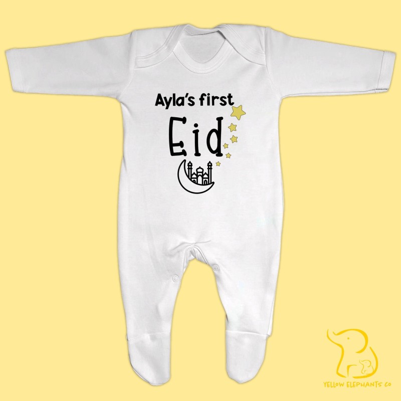 Custom First Eid Baby Sleepsuit - Personalised