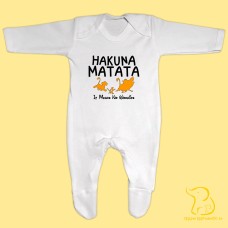 Hakuna Matata, It Means No Worries Baby Sleepsuit