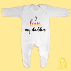 I Love My Daddies Baby Sleepsuit - Pride, LGBTQ+