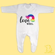Love Wins Baby Sleepsuit - Pride, LGBTQ+