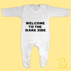 Welcome To The Dark Side Baby Sleepsuit - Star Wars