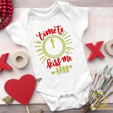 Time To Kiss Me Baby Bodysuit - Valentine's Day