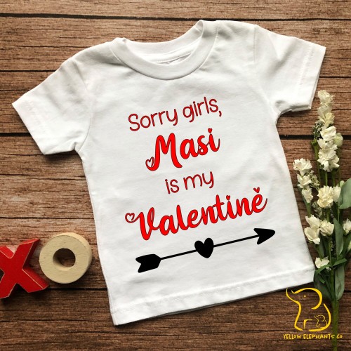 Sorry Girls, Masi Is My Valentine Children's T-Shirt (any relation) - Valentine's Day