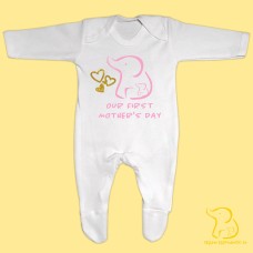 Our First Mother's Day Baby Sleepsuit