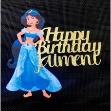 Disney Princess Cake Topper, Birthday, Optional Text