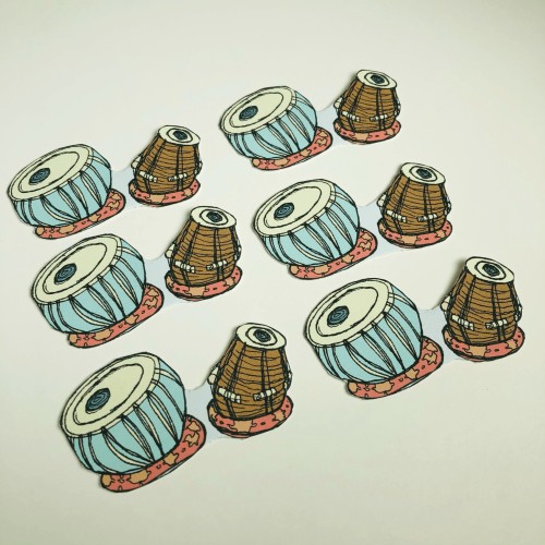 Tabla Cupcake Toppers - Indian Drums