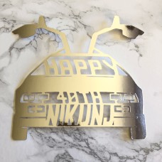 Back To The Future Cake Topper, 23 colours available, Birthday, Personalised