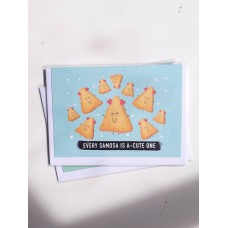 A Cute Samosa Card - Punny Desi Greeting Card - by Halo Kits
