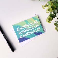 Green Alhamdulillah Card - by Halo Kits