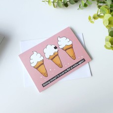 Funny Ice Cream Sheep Eid Card - Sheep Disguising as Ice Cream - by Halo Kits