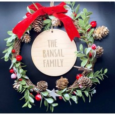 Wreath with Personalised Plaque