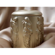 Golden Goddess Pot, Renaissance Decor, Greek Goddess Sculpture pot