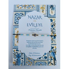 Evil Eye Nazar Diamond Protection Bracelet on Intricate Card | The 3 Artisans
