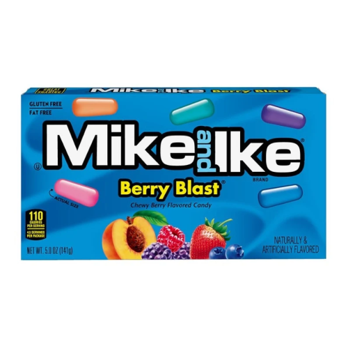 Mike and Ike Berry Blast | Mike & Ike Berry Blast 141g Box | Mike and Ike Berry Blast Theatre Box Candy 5oz (141g) | Fathers Day Gift