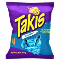 Party Size Spicy Corn Snacks| Blue Heat Takis 92.3g| Large Bag| Crunchy Snack | Fathers Day Gift | Birthday Gift | American snacks