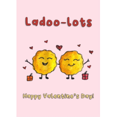 Cute, Witty, Fun Valentine's Day card with Indian Twist - "Ladoo-lots"