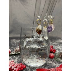 Dangling crystal straws