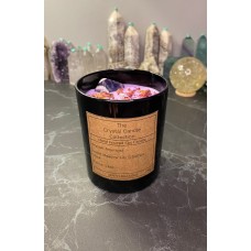 Amethyst infused crystal candle