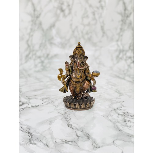Lord Ganesha Statue | Bronze standing | dancing Ganesha with mouse.