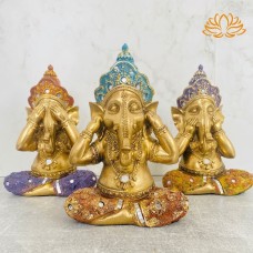Lord Ganesha Statue | Speak no Evil | Hear no Evil | Say no Evil Ganesha |
