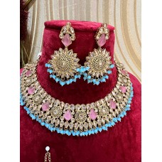 Polki Necklace Set Pink Necklace Indian Jewellery