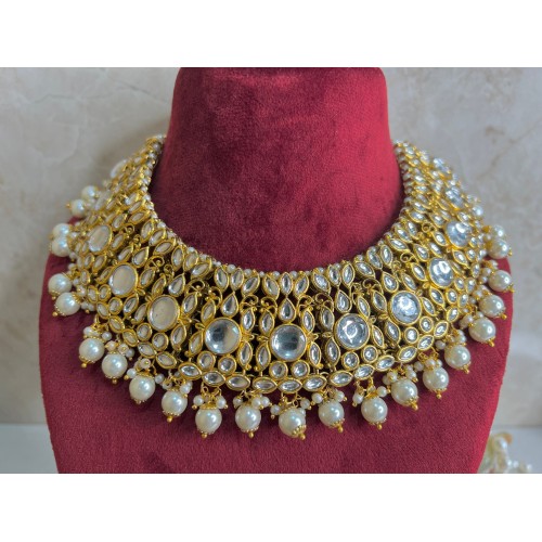 Pachi Kundan Lookalike Kundan Necklace set Gold / HotPink Indian Jewellery/Bridal Jewellery/
