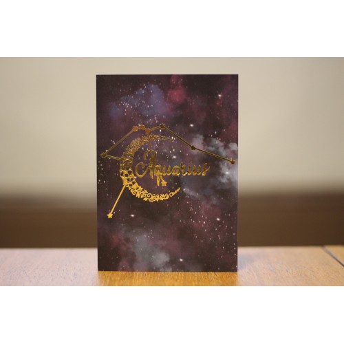 Aquarius | Star Constellation | Zodiac Star Sign | Birthday card