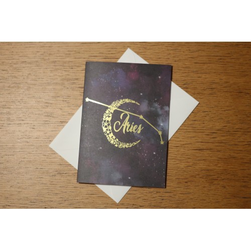 Aries | Star Constellation | Zodiac Star Sign | Birthday card