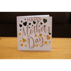 Happy Mother's Day | White, Rose Gold & Gold Hearts