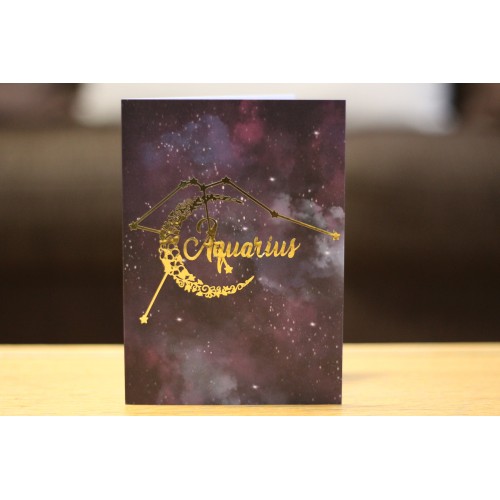 Aquarius | Star Constellation | Zodiac Star Sign | Birthday card