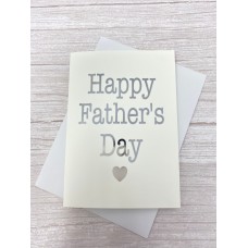 Silver Foil Fathers Day Card | Happy Fathers Day Shiny Foil Greetings Card | Dad Card Silver Foil | Card for Stepdad , Grandad