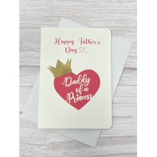 Daddy of a Princess Gold Foiled Father's day card | Happy Fathers Day Shiny Foil Greetings Card | Daddy Card Gold Foil, Card for Him