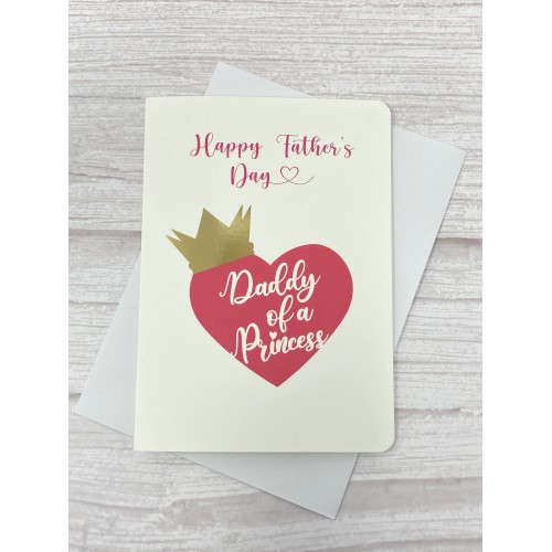 Daddy of a Princess Gold Foiled Father's day card | Happy Fathers Day Shiny Foil Greetings Card | Daddy Card Gold Foil, Card for Him